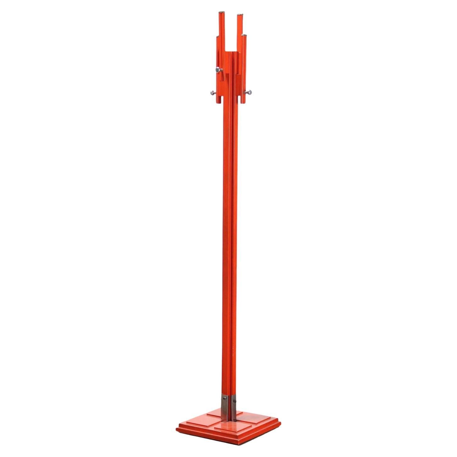 Appendiabiti Di Carlo De Carli Per Fiarm Anni 60-70 rosso laccato