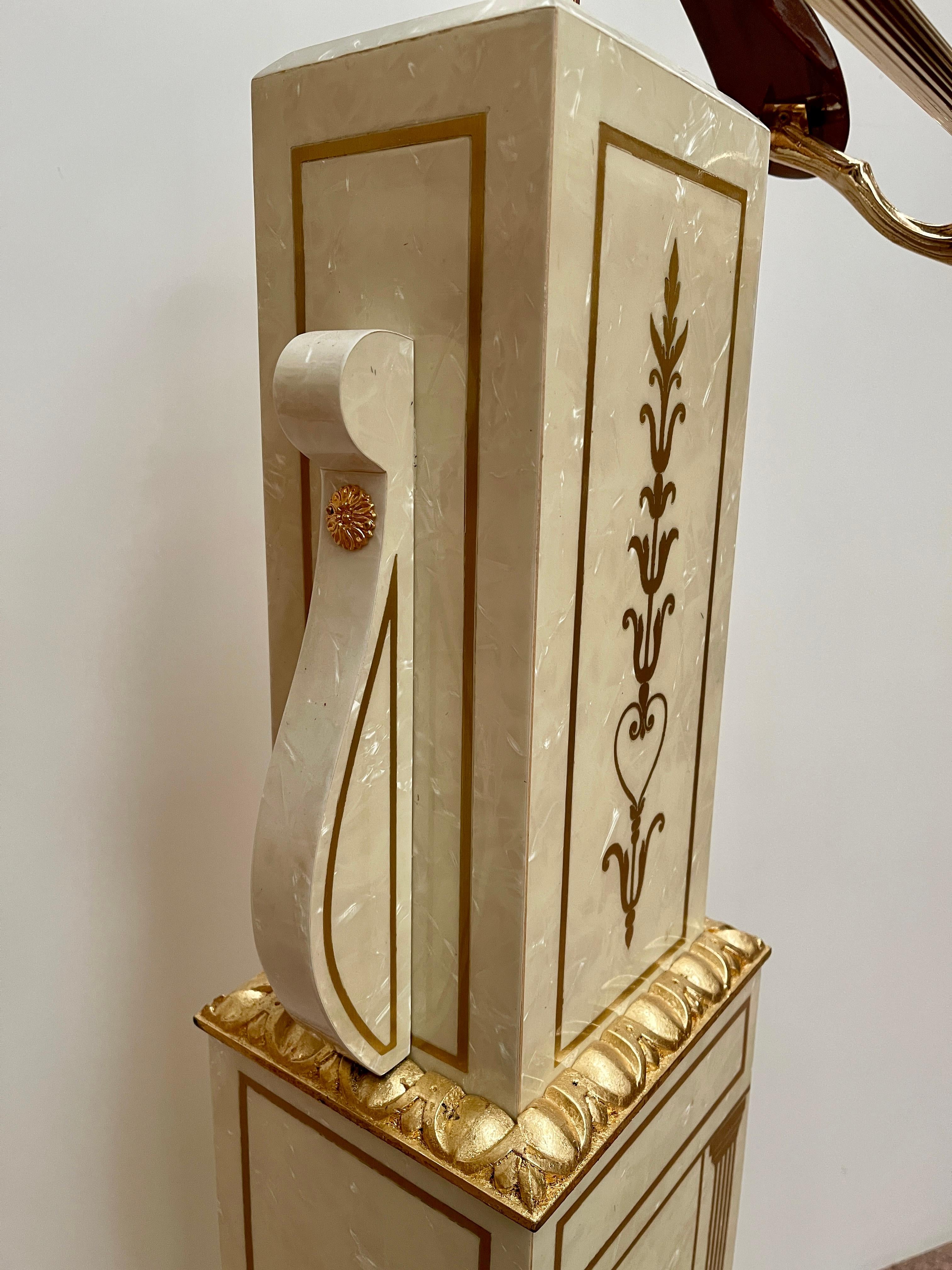 Italian luxury white coat rack by Domenico Rugiano 1970s new For Sale 5