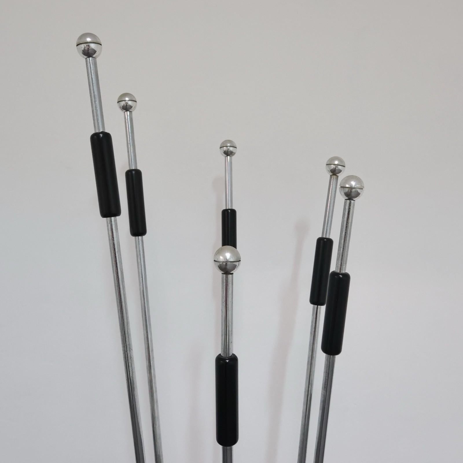 Italian Appendiabiti fratelli Mannelli travertino acciaio design Modernariato 1970’s in vendita