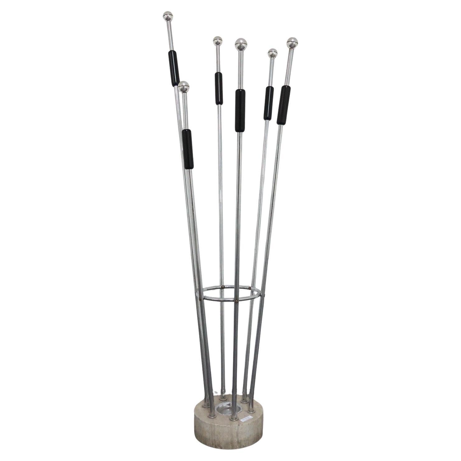 Appendiabiti fratelli Mannelli travertino acciaio design Modernariato 1970’s in vendita