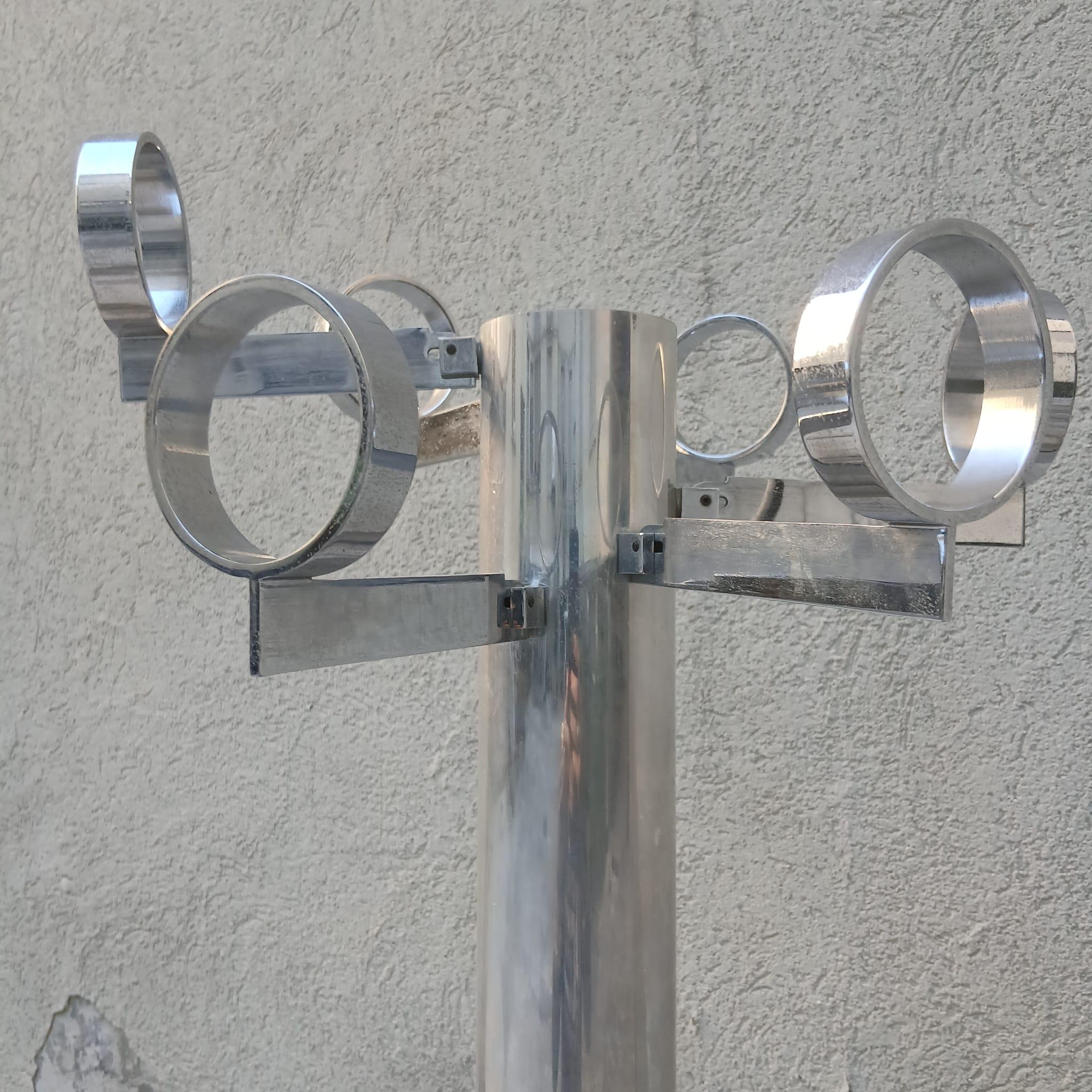 Appendiabiti in Acciaio a Piantana Stile Planta di G.Piretti - Italia - Anni '70 in vendita 4