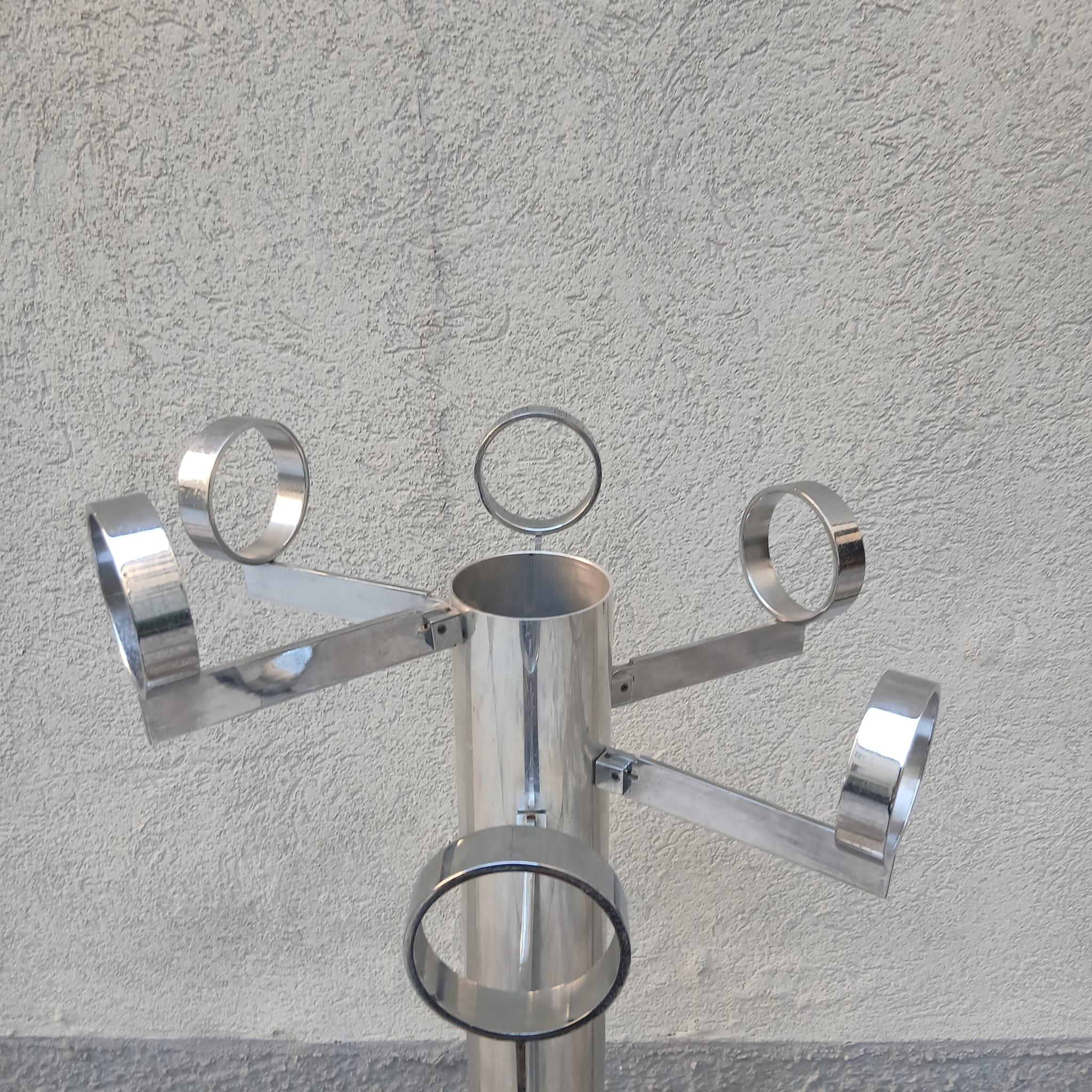 Appendiabiti in Acciaio a Piantana Stile Planta di G.Piretti - Italia - Anni '70 in vendita 6