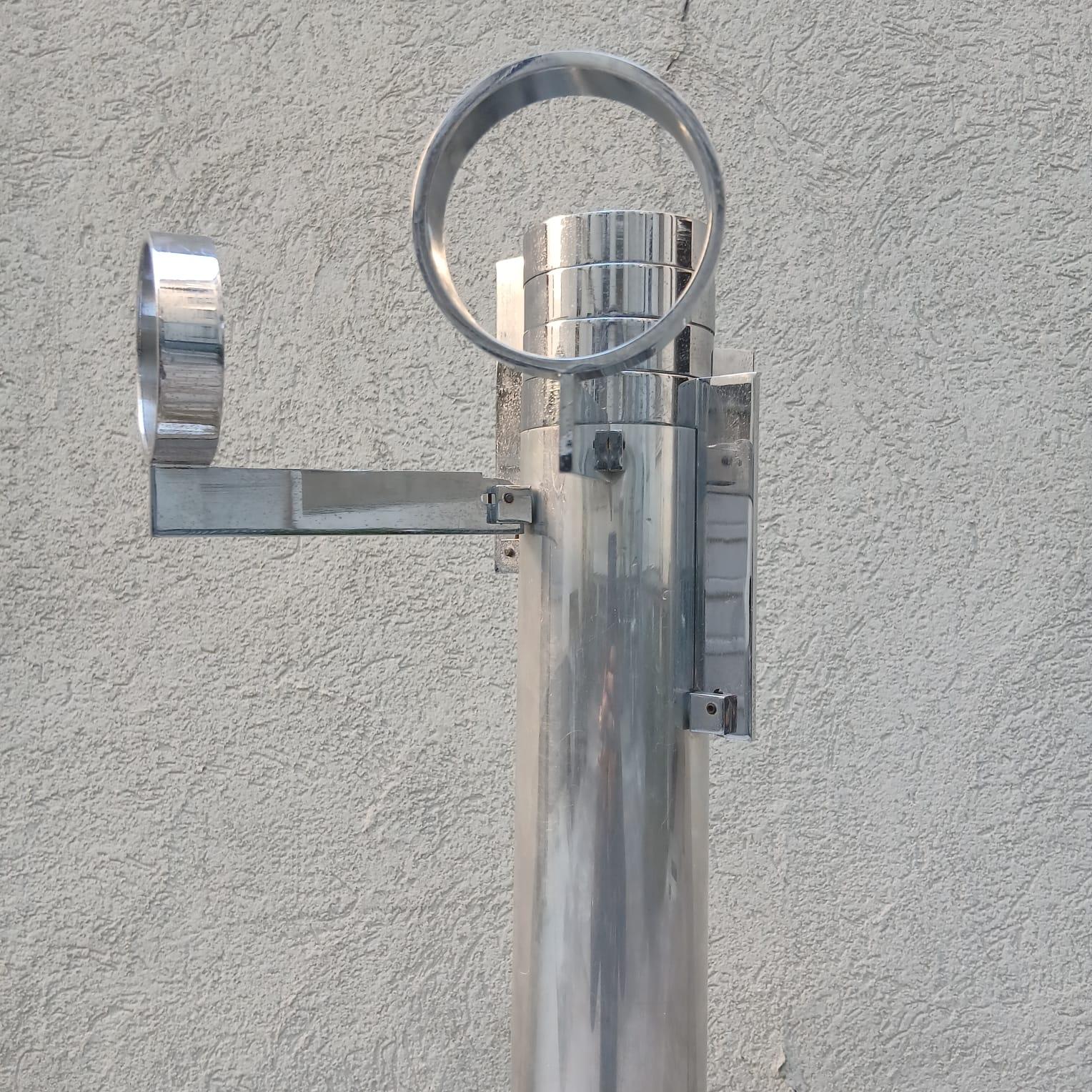 20th Century Appendiabiti in Acciaio a Piantana Stile Planta di G.Piretti - Italia - Anni '70 in vendita