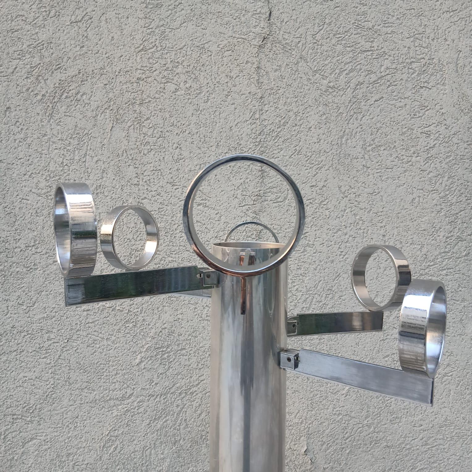 Appendiabiti in Acciaio a Piantana Stile Planta di G.Piretti - Italia - Anni '70 in vendita 1