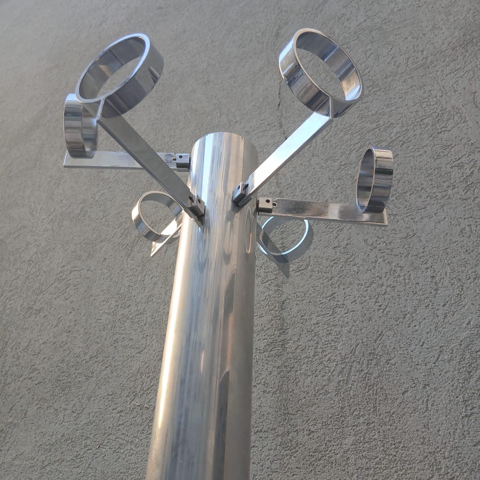 Appendiabiti in Acciaio a Piantana Stile Planta di G.Piretti - Italia - Anni '70 in vendita 2