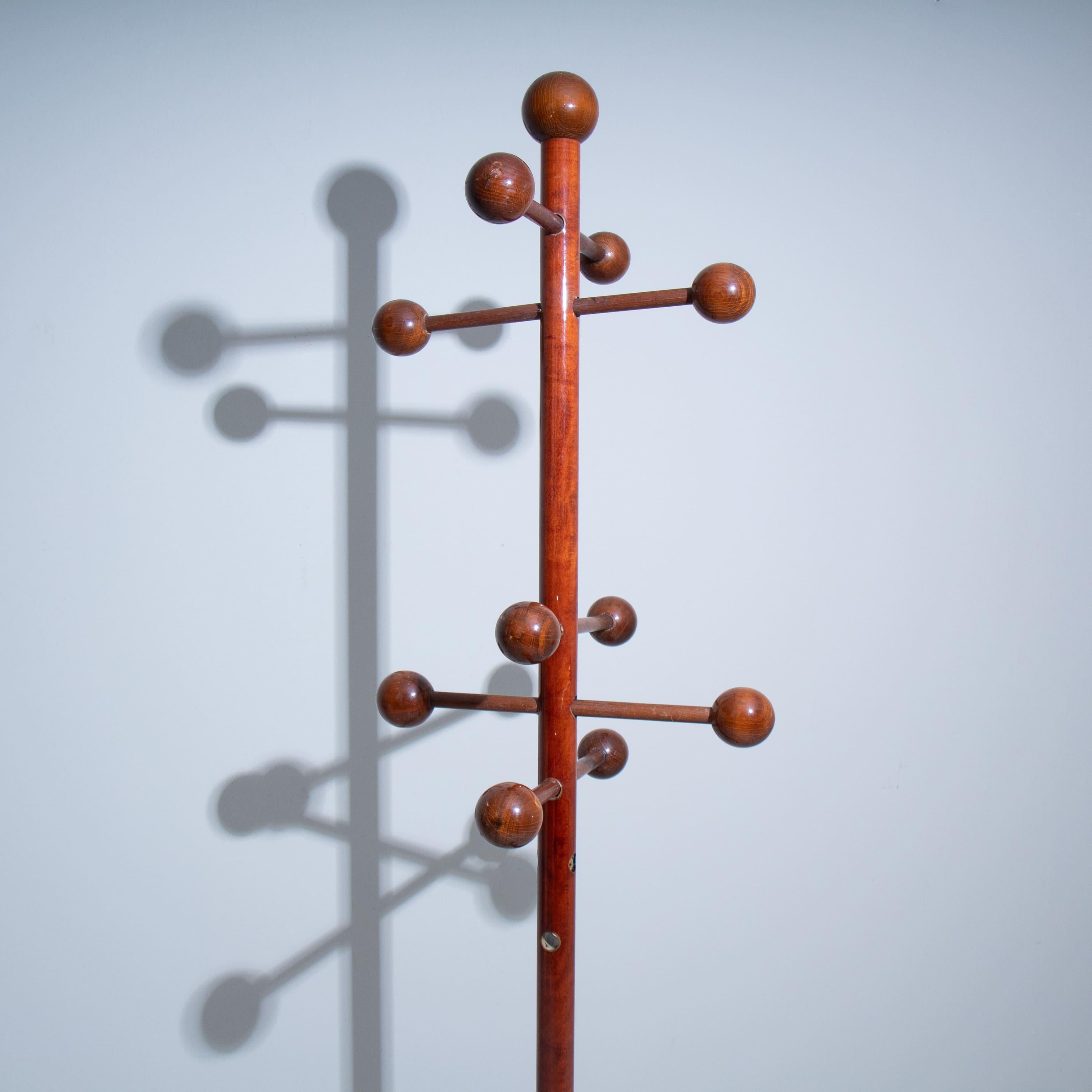 Appendiabiti in legno, stile Mid-Century, 1950 in vendita 3