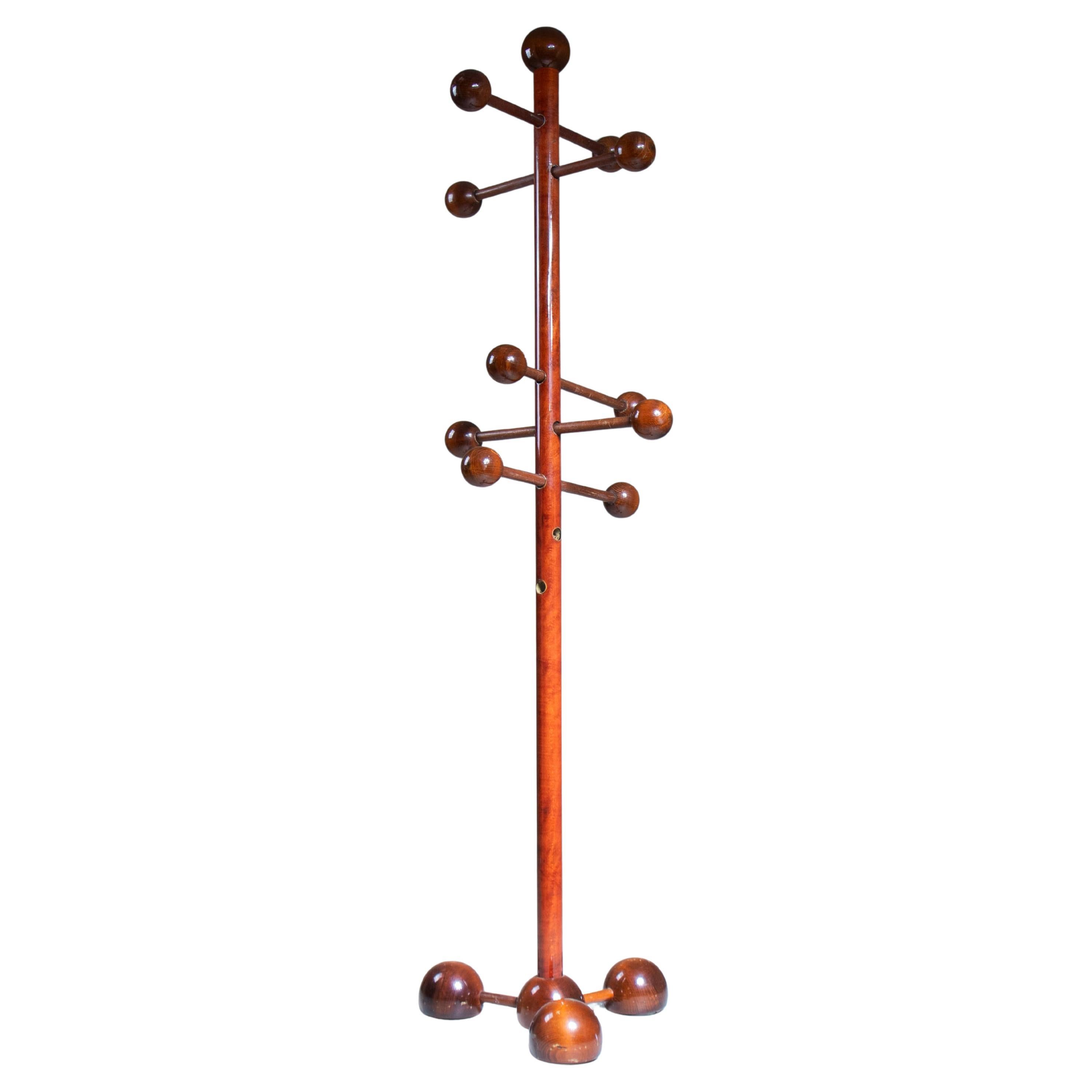 Appendiabiti in legno, stile Mid-Century, 1950