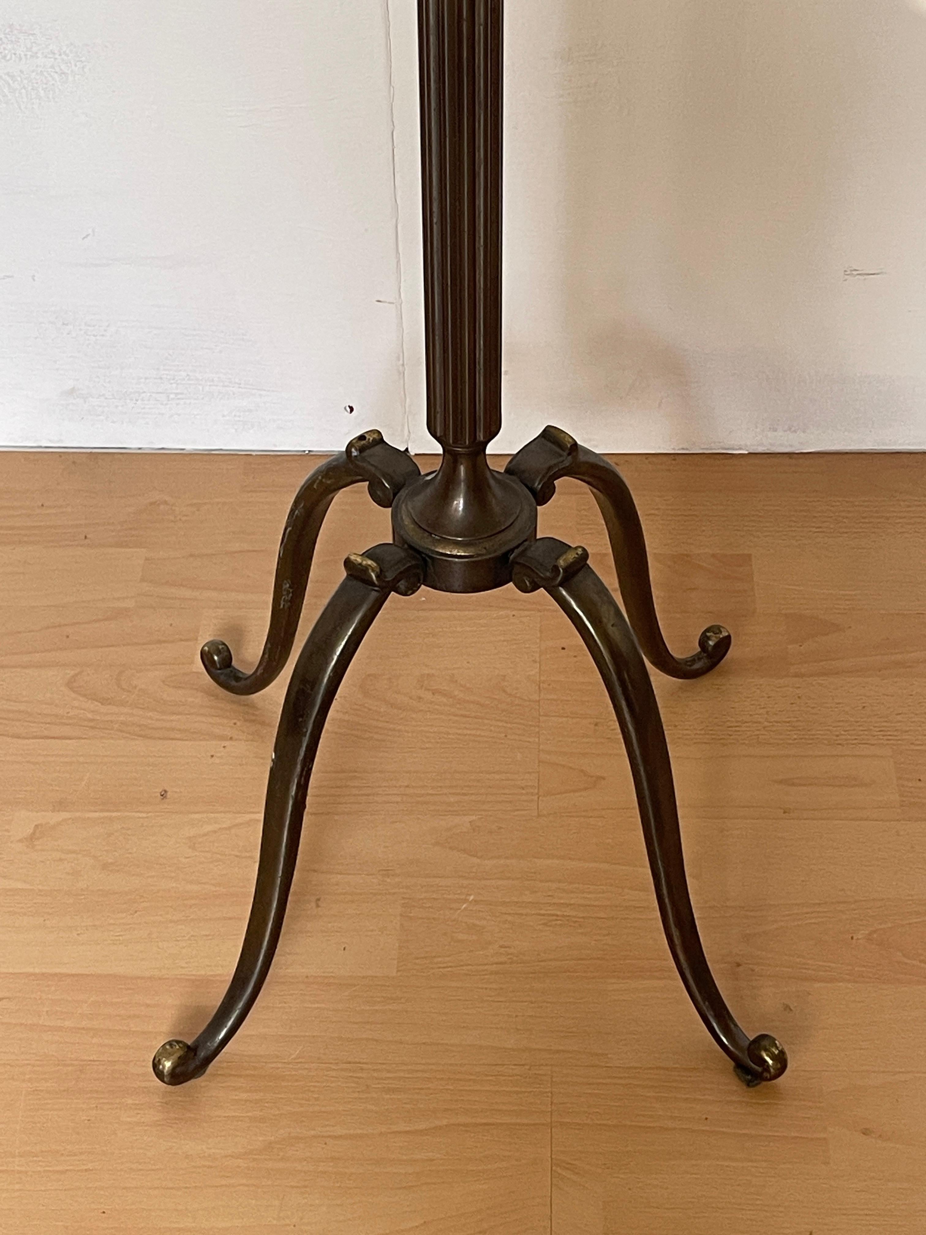 Hand-Crafted Italian Forged Bronze Coat Stand with Elegant Details, 1970s For Sale