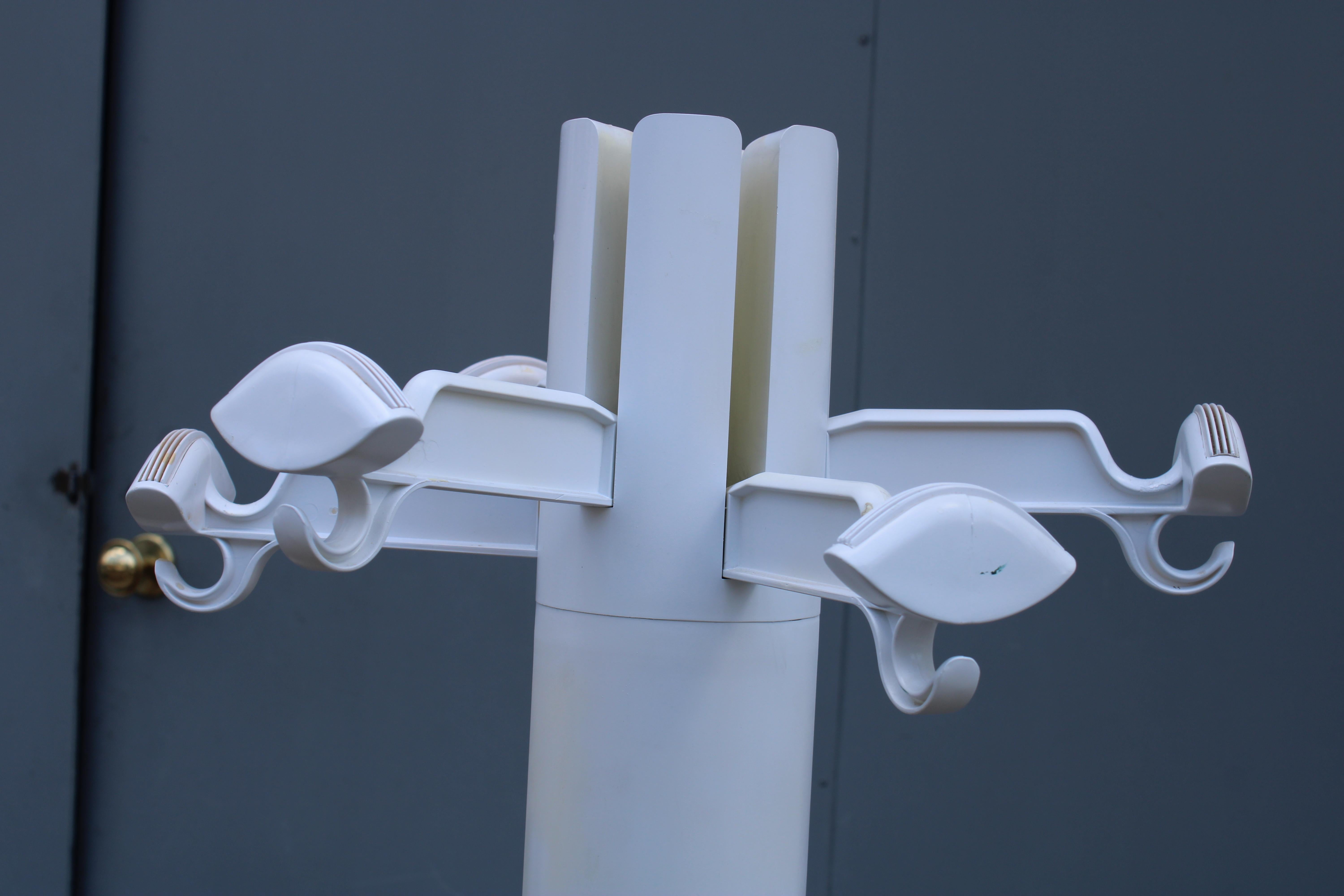 Mid-Century moderno Appendiabiti Planta Anonima castelli Giancarlo Piretti 1960 Bianco in vendita