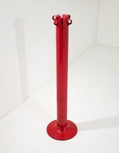 Porte-manteau en plastique rouge par Giancarlo Piretti pour Anonima Castelli Italia 72s
