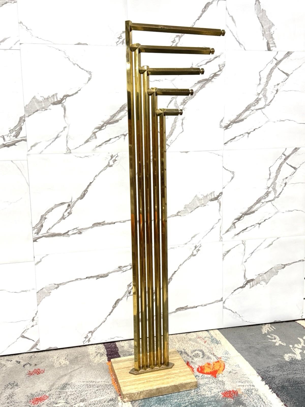 Appendiabiti Romeo Rega In Marmo E Ottone Anni ‘70 Design Modernariato Regency Late 20th Century