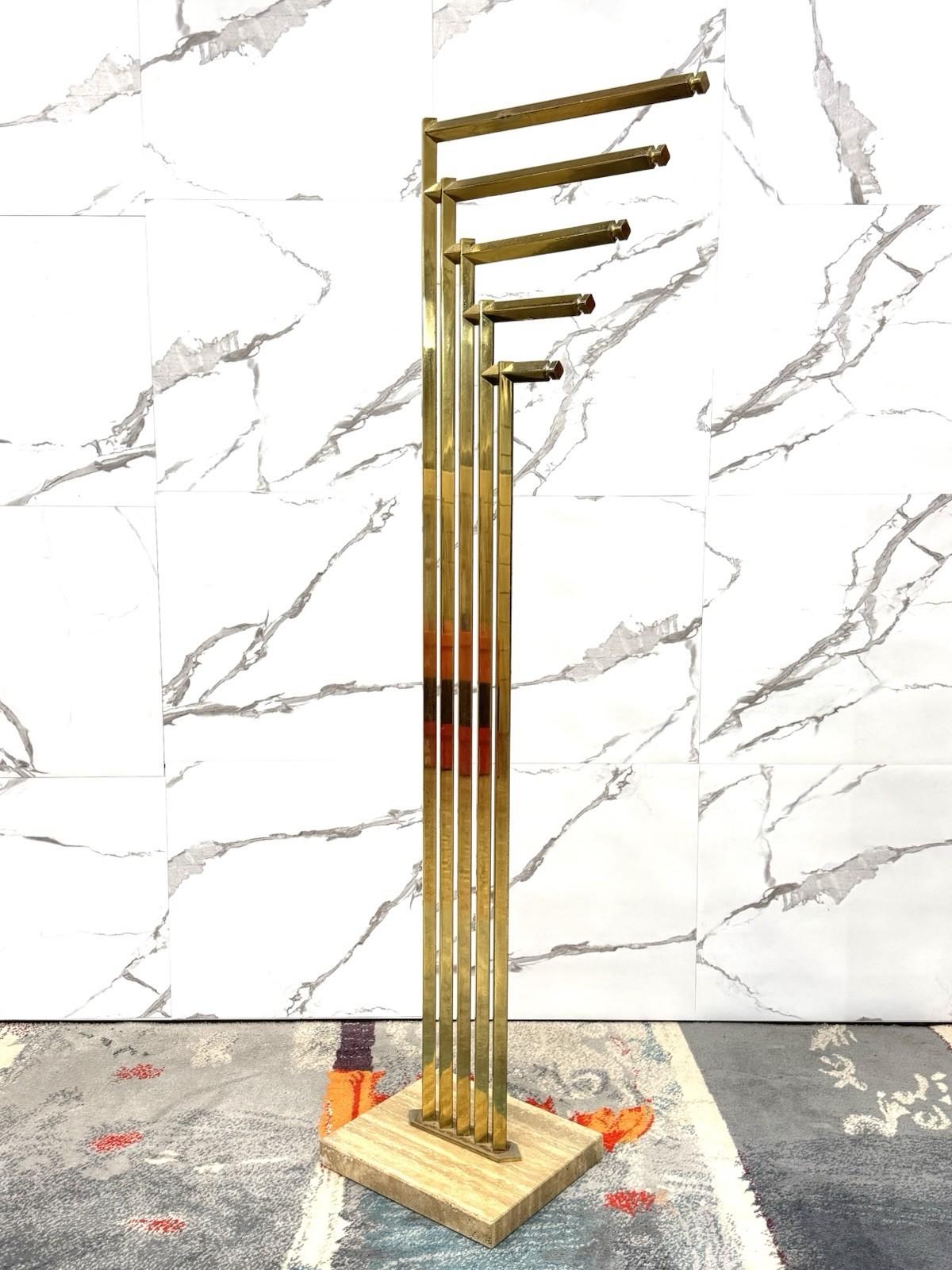 Appendiabiti Romeo Rega In Marmo E Ottone Anni ‘70 Design Modernariato Regency Latón
