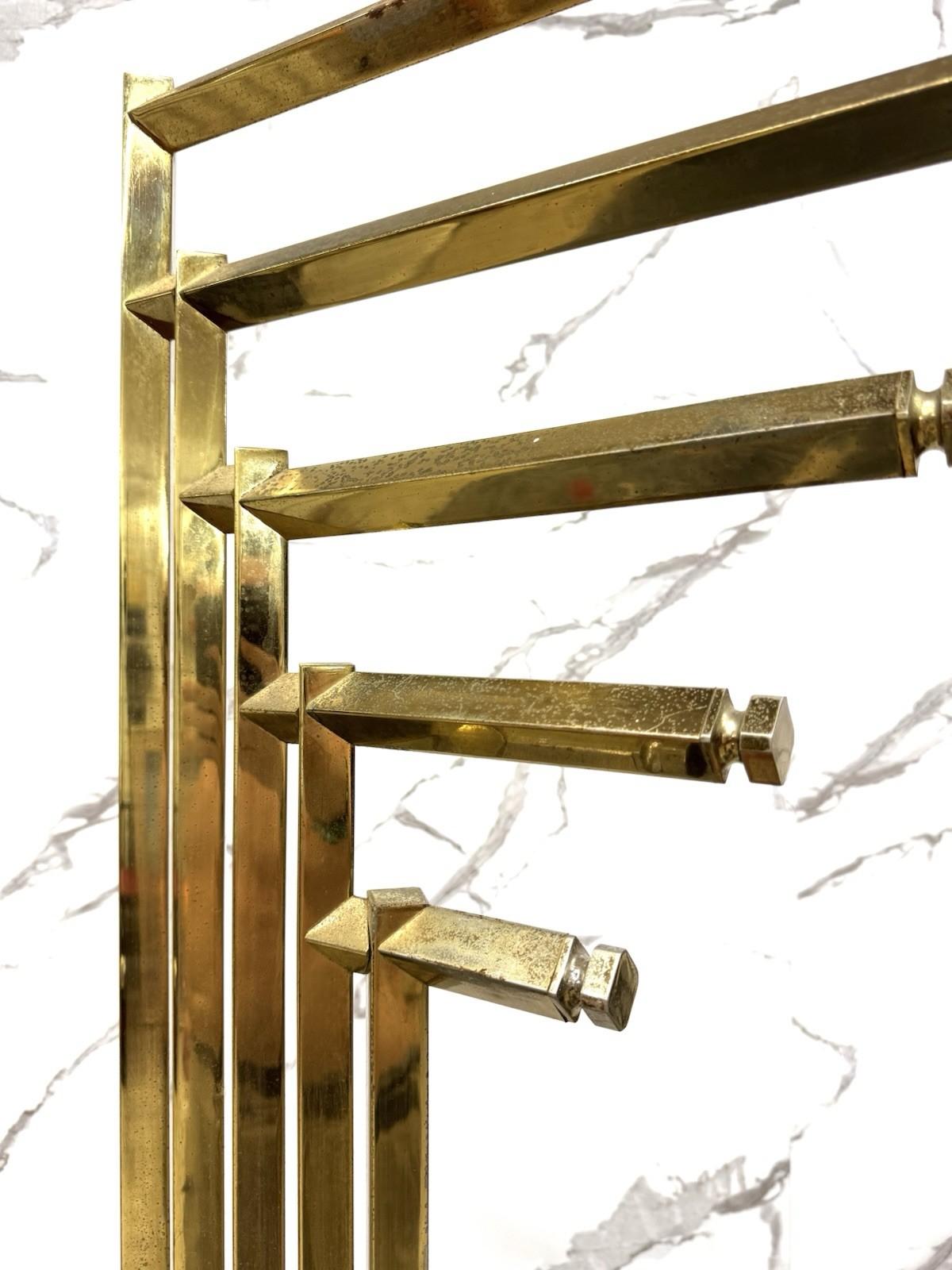 Appendiabiti Romeo Rega In Marmo E Ottone Anni ‘70 Design Modernariato Regency 2