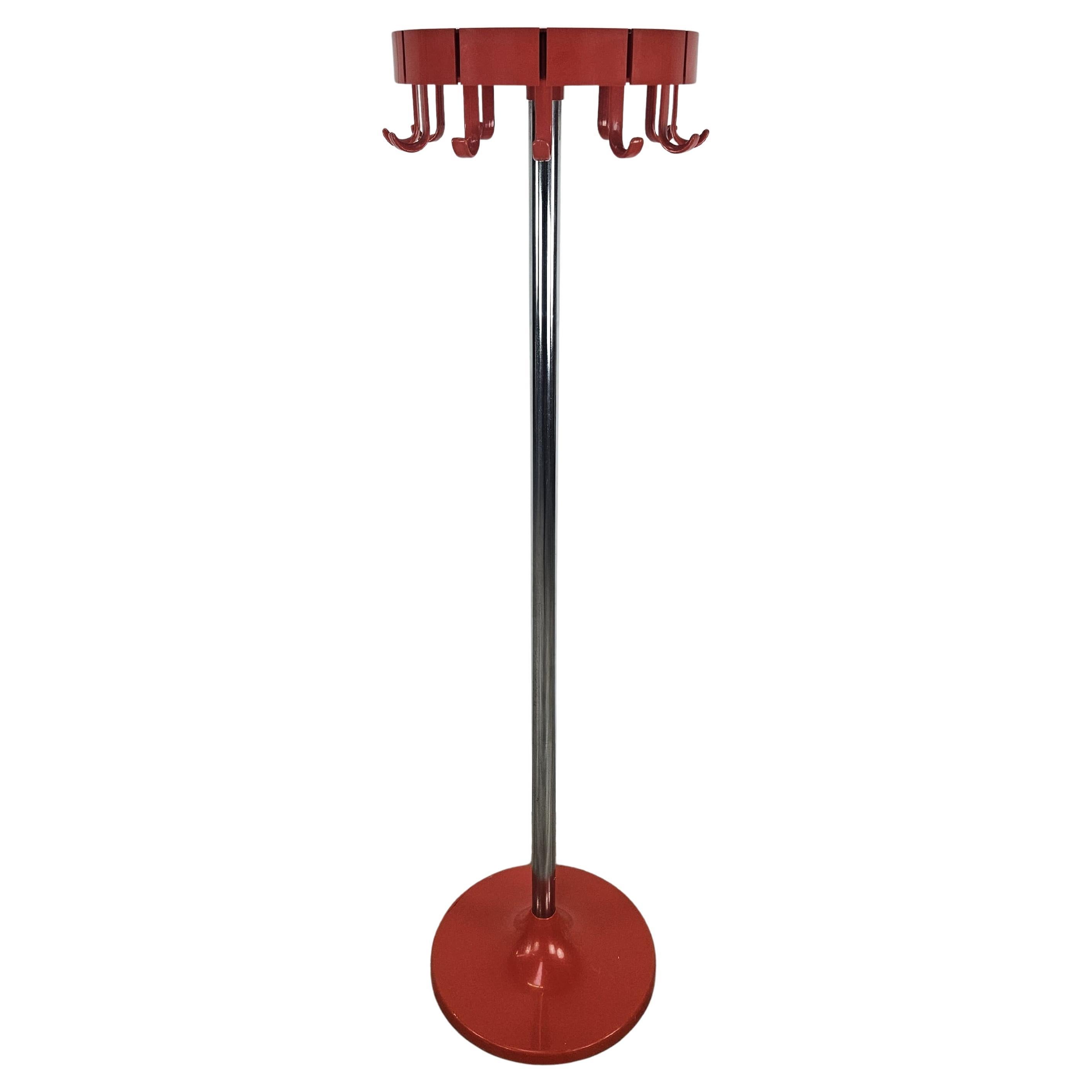 Space Age plastic and steel coat rack by Dal Vera 1970s