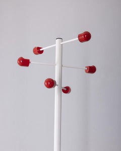 Vintage 80s marble and metal coat rack Italian design