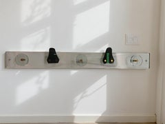 Vintage coat rack in transparent and colored glass, Italy 1970s