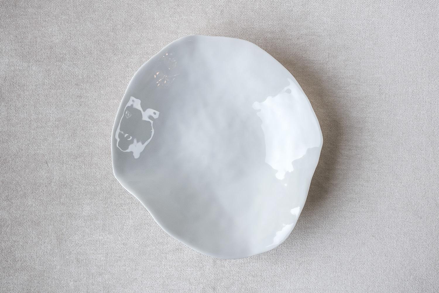 Contemporary Appetizer Set Indulge Nº2+Nº5/ White / Handmade Porcelain Tableware For Sale