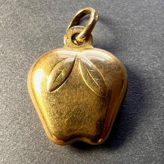 Apple 18K Yellow Gold Fruit Charm Pendant