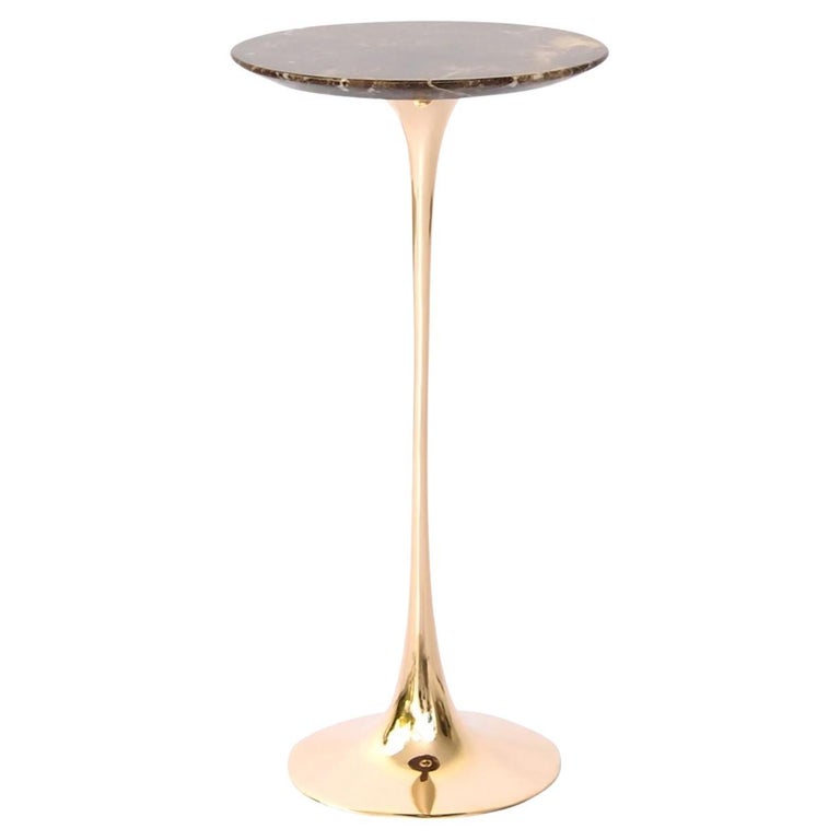 Apple Drink Table with Marrom Imperial Marble Top by Fakasaka Design ...