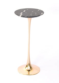 Apple Drink Table with Nero Marquina Marble Top by Fakasaka Design