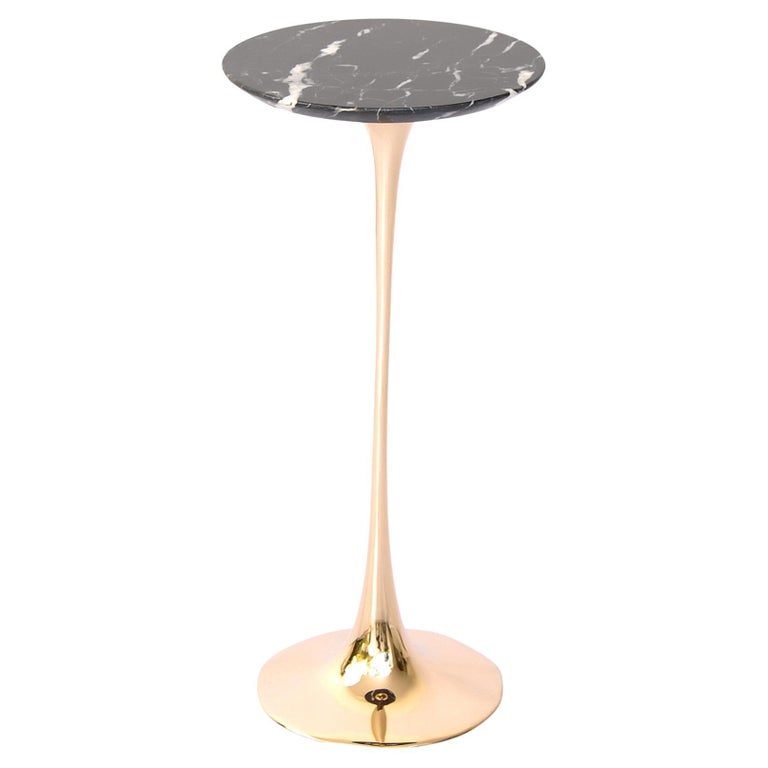 Apple Drink Table with Nero Marquina Marble Top by Fakasaka Design For ...
