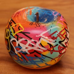 Apple Graffiti A Sculpture in Ceramic