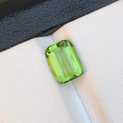 Apple Green Natural Tourmaline Ring Loose Gemstone 1.95 Ct Cushion Cut Jewelry