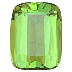 Apple Green Natural Tourmaline Ring Loose Gemstone 1.95 Ct Cushion Cut Jewelry