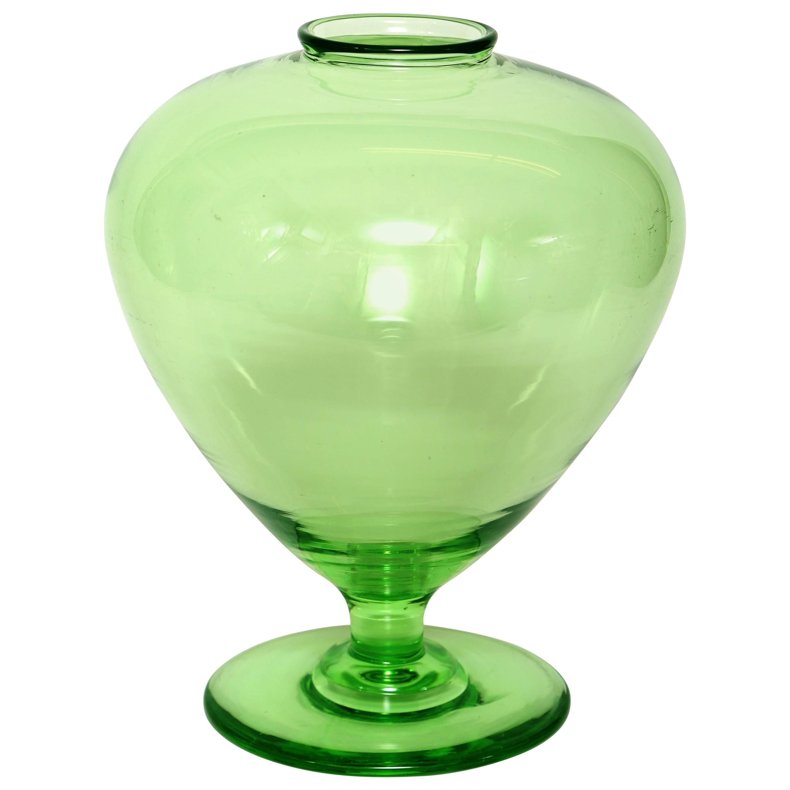 Apple Green Venetian Style Union Glass Vase