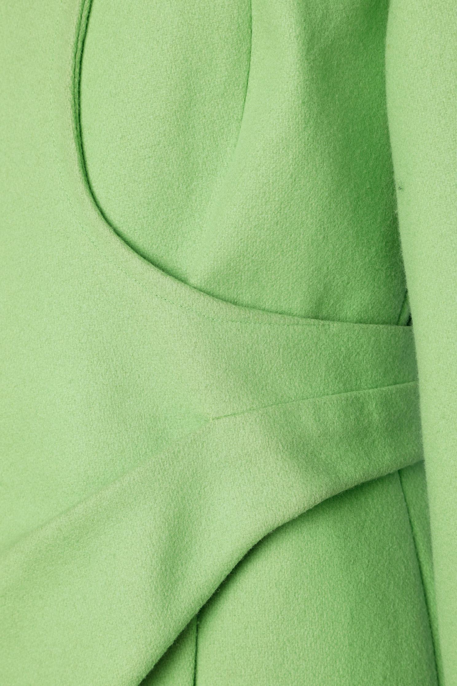 apple green wool coat