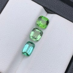 Apple, Pastel Mint & Bluish Green Natural Tourmaline Loose Gemstones Lot 1.90 Ct