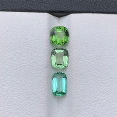 Apple, Pastel Mint & Bluish Green Natural Tourmaline Loose Gemstones Lot 1.90 Ct