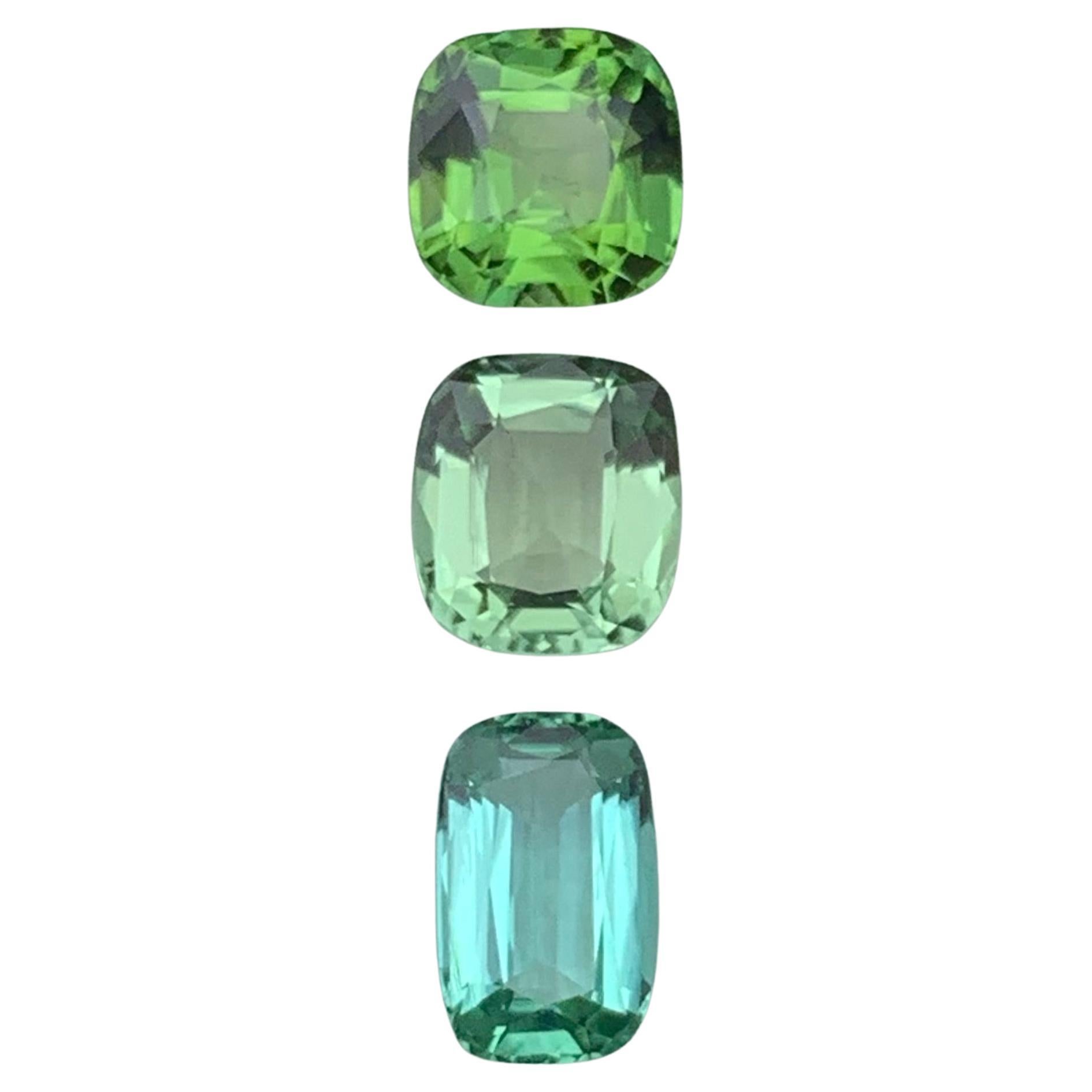 Apple, Pastel Mint & Bluish Green Natural Tourmaline Loose Gemstones Lot 1.90 Ct