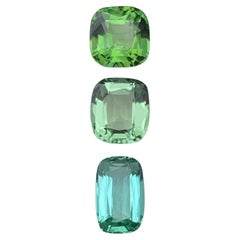 Apfel, pastell Mint & bläulich-grüner natürlicher Turmalin Lose Edelsteine Lot 1,90 Karat
