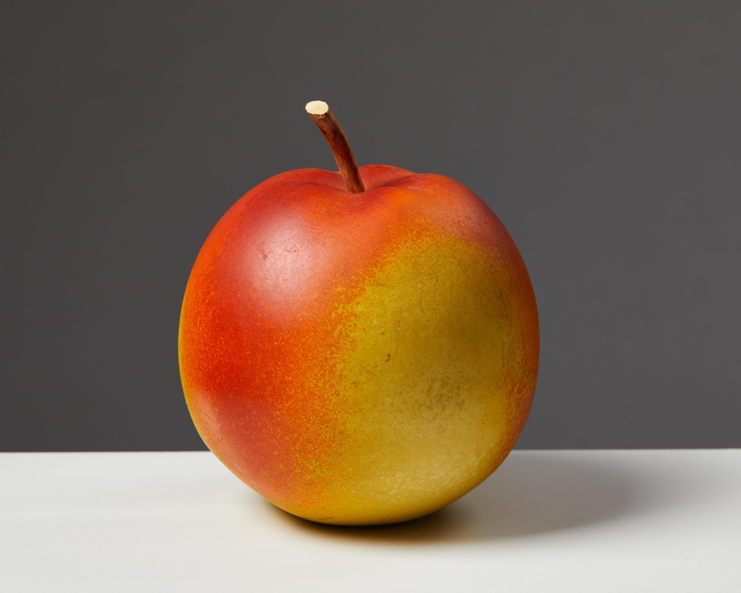 Apple sculpture by Per Hammarström,
Sweden, 1980’s / 1990’s.

Stoneware.

Signed.

Per Hammarström is one of Sweden’s most highly regarded ceramicists. Per’s work doesn’t conform to the Swedish style of simplicity; instead he loves colour and