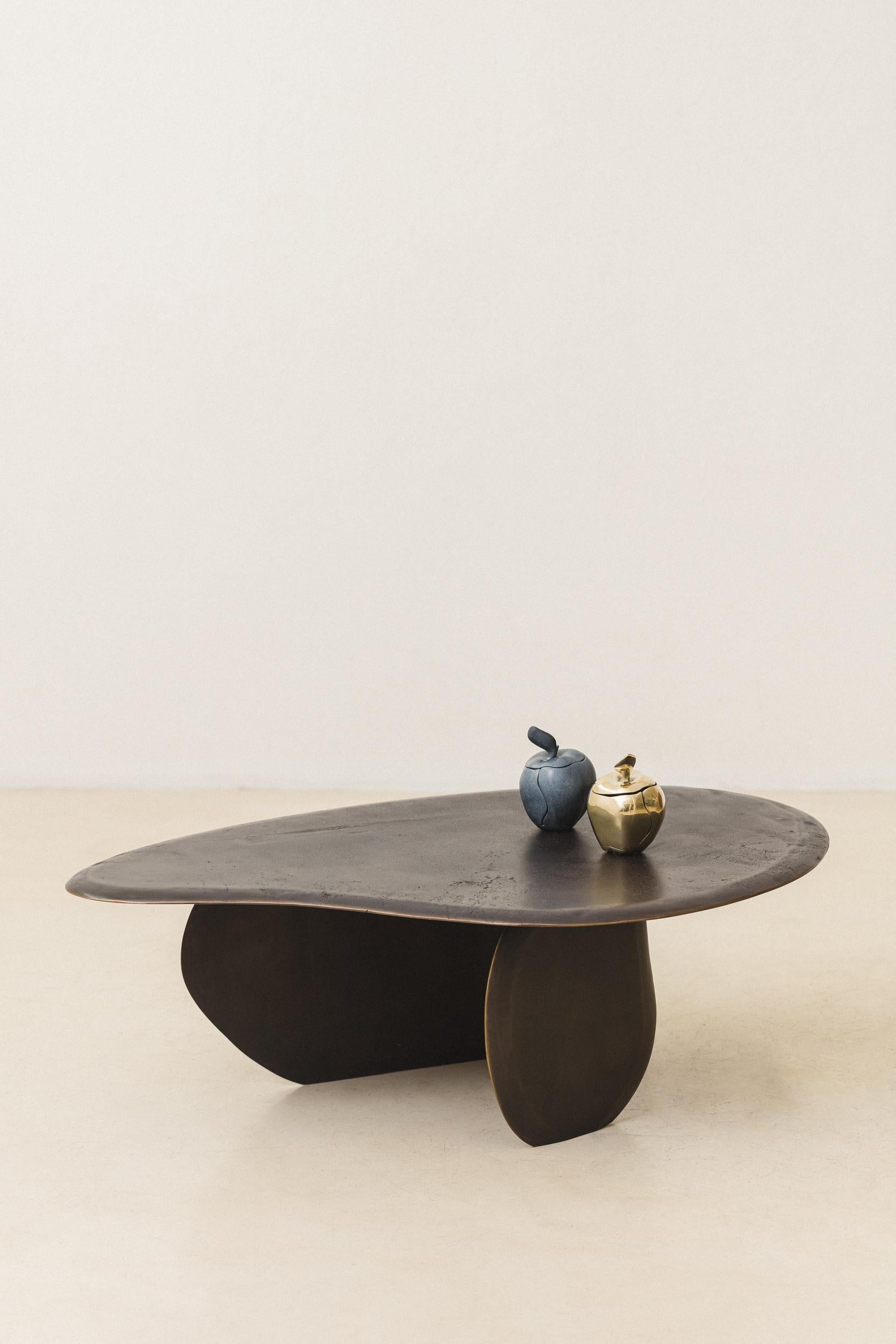 Post-Modern Apple Sculpture with Blue Patina by Lucas Recchia, 2023 For Sale