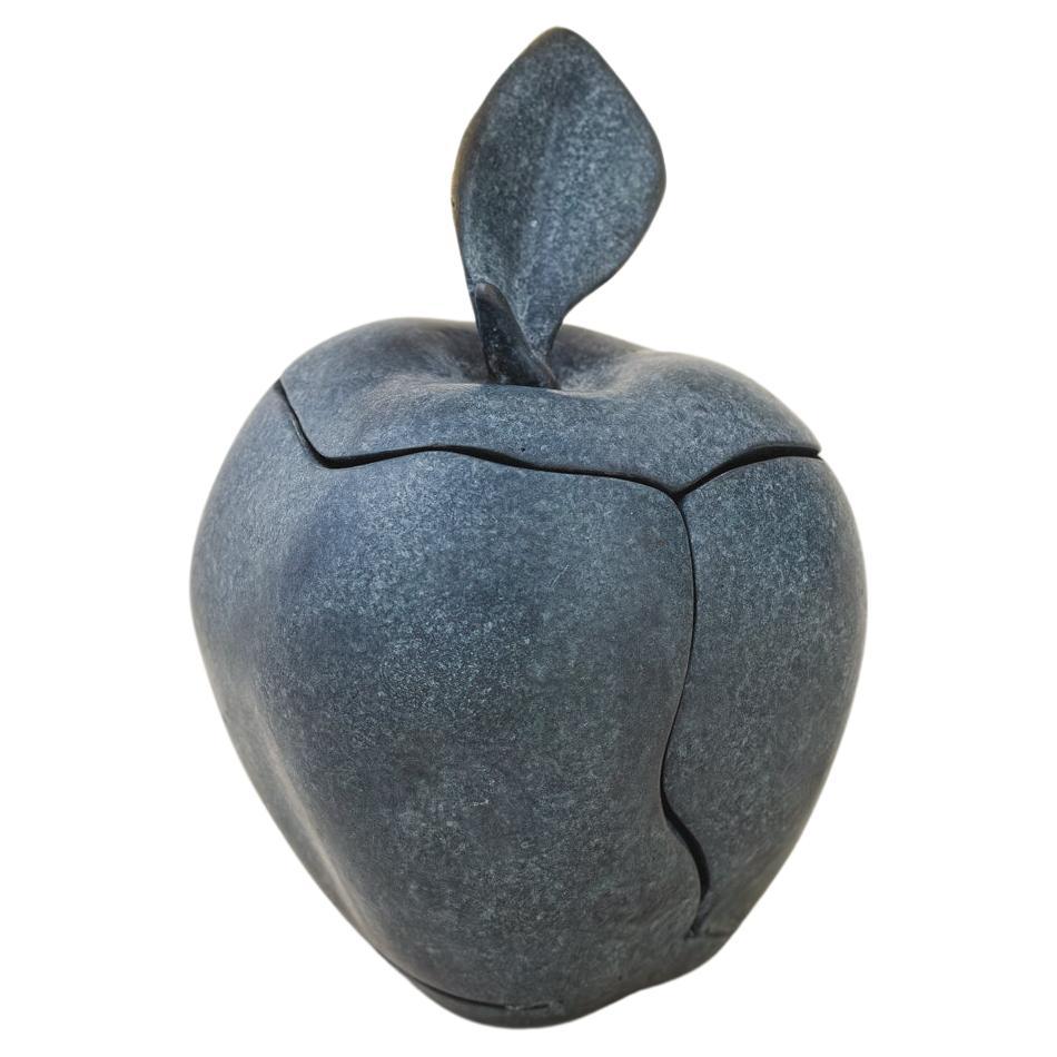 Apple Sculpture with Blue Patina by Lucas Recchia, 2023