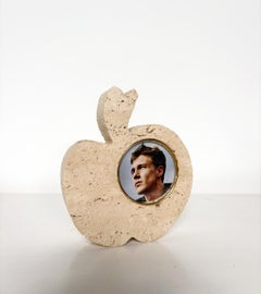 Apple-Shaped Travertine Photo Frame
