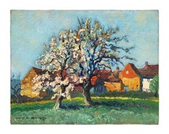 "Meli in fiore", olio su tela di Jean-Louis Bouchez, Francia, circa 1951