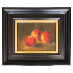 Apples Still Life Oil on Canvas, Signed