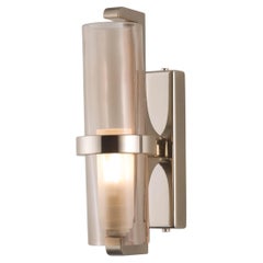 Aplique moderno Soave de 1 luz en oro claro, pantalla de cristal ámbar liso