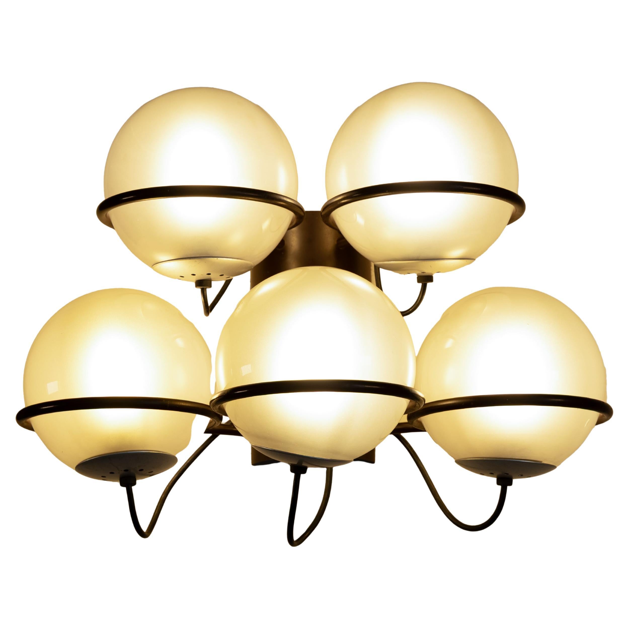 Applique a cinque luci modello "238/5" Gino Sarfatti per Arteluce, 1960 For Sale