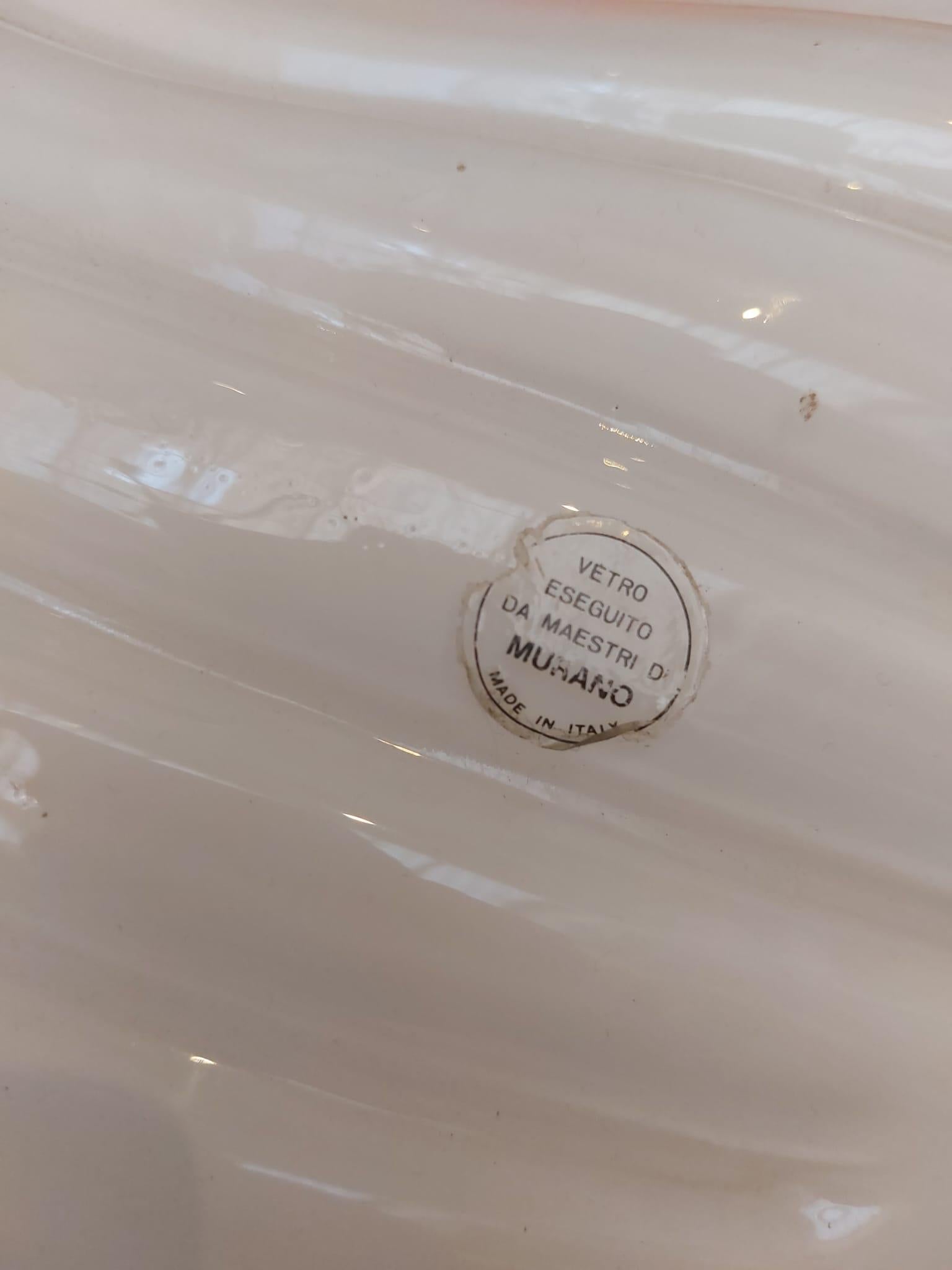 Applique a forma di cuore in vetro opalino bianco di Murano In condizioni ottime in vendita a Milano, IT