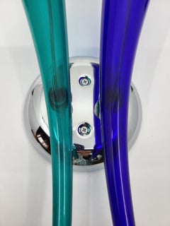 Applique Artemide "Ducale" Giuseppe Righetto verre de Murano Bleu et vert Italie