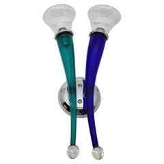 Applique Artemide "Ducale" Giuseppe Righetto verre de Murano Bleu et vert Italie