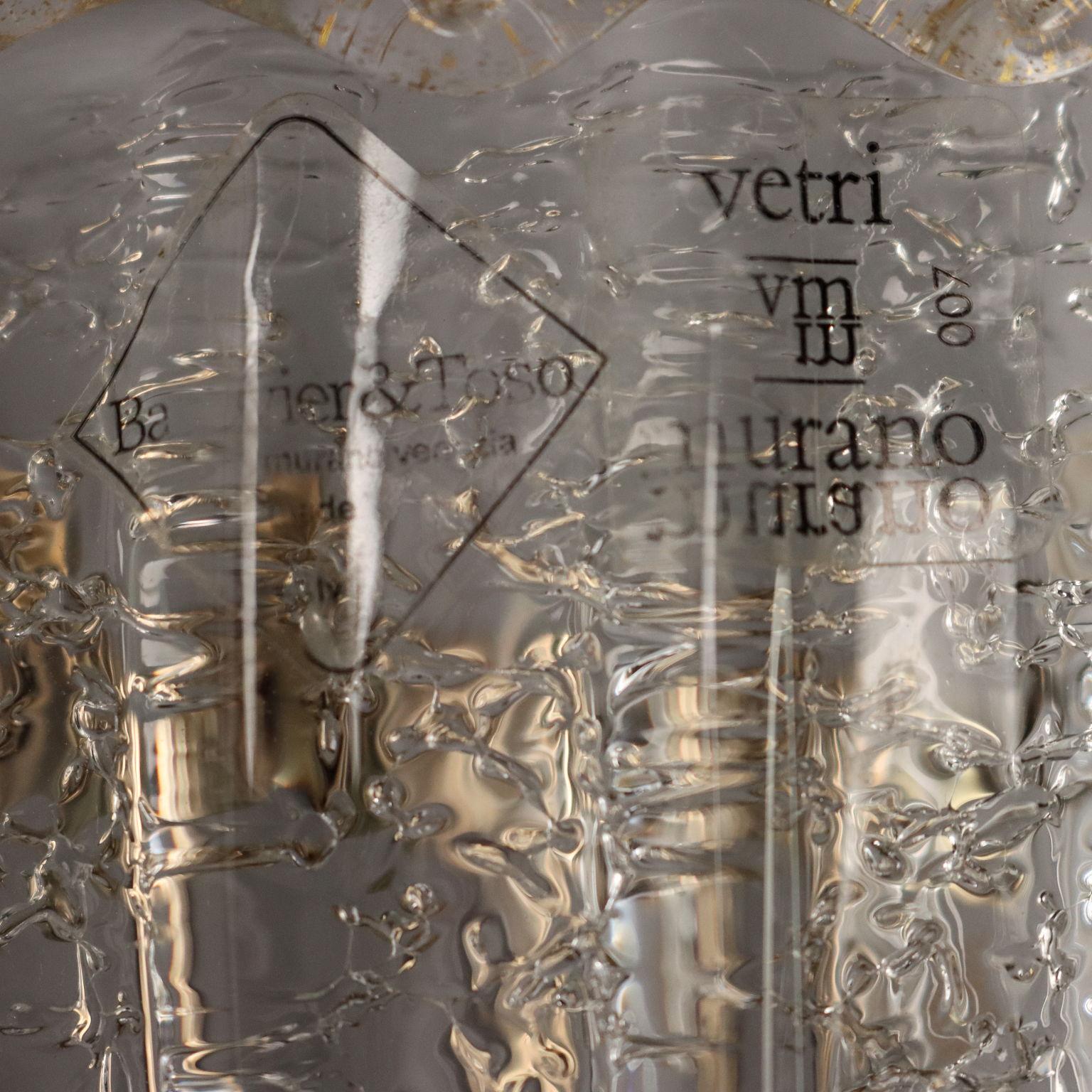 Blown Glass Applique Barovier e Toso, Anni 80