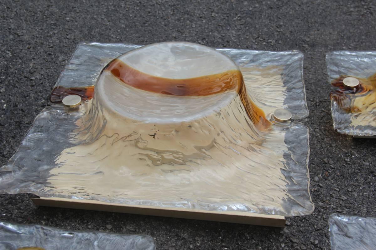 Italian Applique Combination Venini Tony Zuccheri 1960s Murano Art Glass For Sale