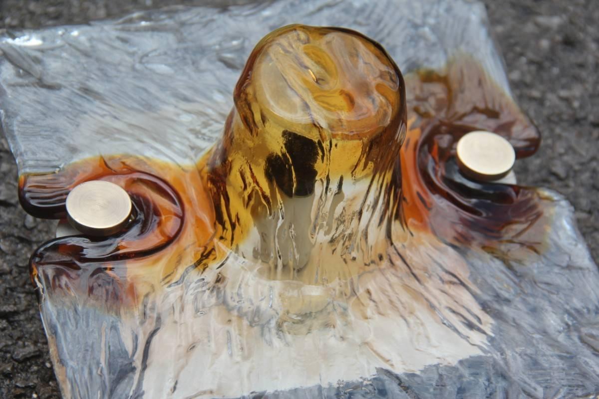 Milieu du XXe siècle Combinaison d'appliques Venini Tony Zuccheri en verre d'art de Murano des années 1960 en vente