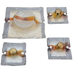 Combinazione di applique Venini Toni Zuccheri 1960s Murano Art Glass