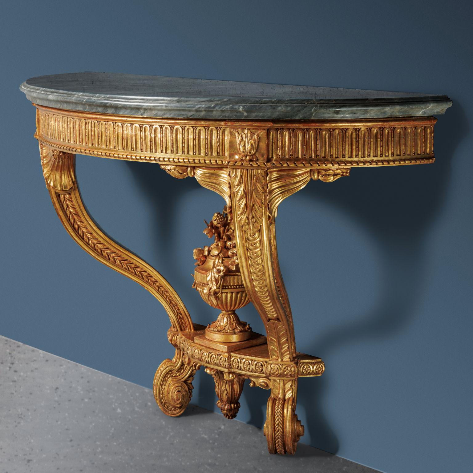 Marble Applique Console Francesco Bolgiè, Turin, circa 1790  For Sale